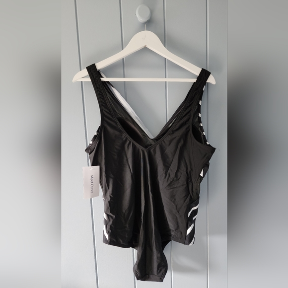 Meet.Curve one-piece size XL adjustable strap mesh cut-out swimsuit - Picture 2 of 4